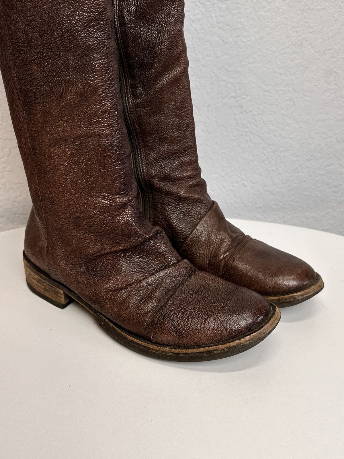 If Six Was Nine Leather Boots HandMade Italian Rick owens Style As 98 Rare Size US 9 / IT 39 - 9 Thumbnail