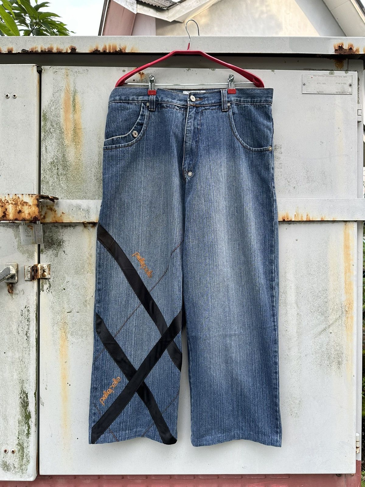 Pelle Pelle 👹Vintage PELLE PELLE Y2k Baggy Jeans Size US 36 / EU 52 - 7 Thumbnail