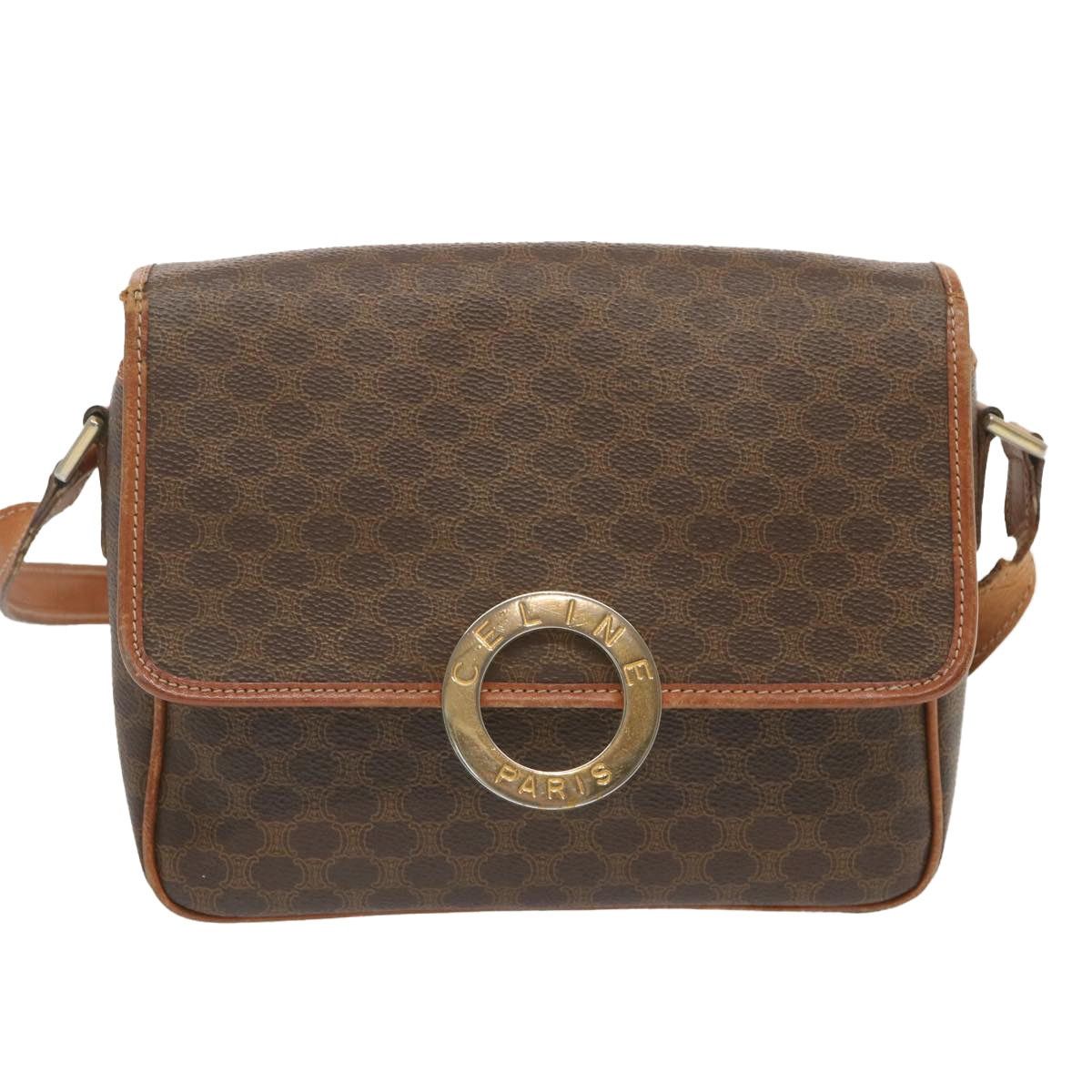 Celine CELINE Macadam Canvas Shoulder Bag Pvc Leather Brown Size ONE SIZE - 2 Thumbnail