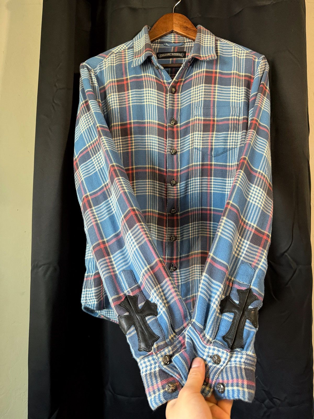 Chrome Hearts Chrome Hearts Cross Leather Patch Flannel Size US S / EU 44-46 / 1 - 2 Thumbnail