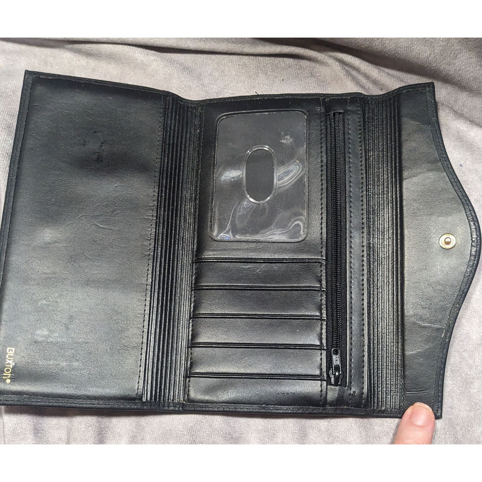 Other Vintage Buxton Leather Black Wallet With Attached Coin Pouch Size ONE SIZE - 18 Thumbnail