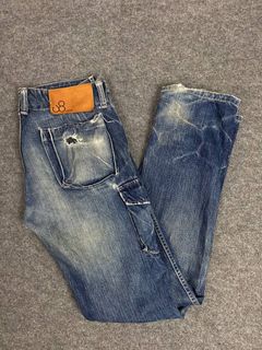 J75 Garment-dyed, bull jeans