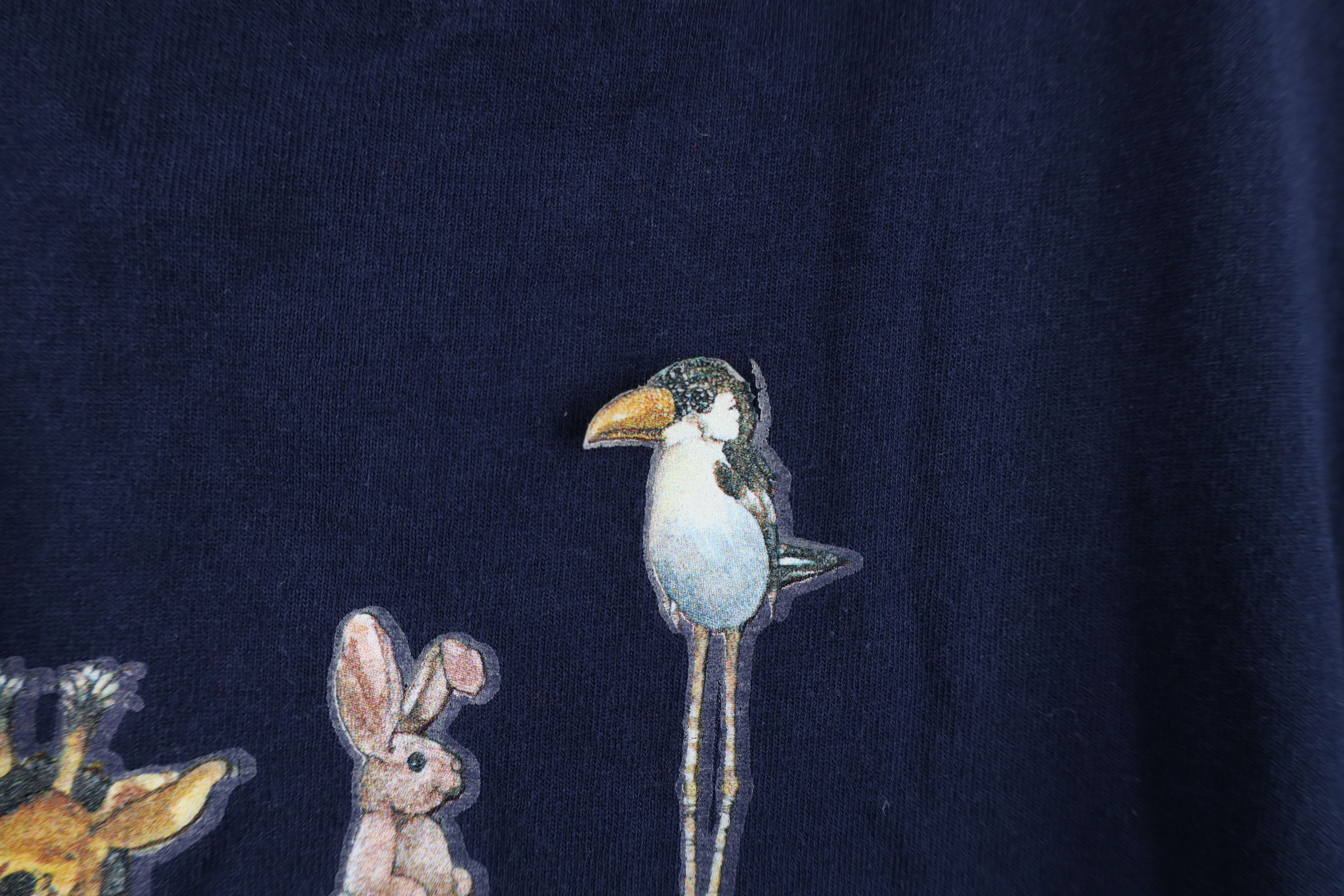 Vintage Vintage 90s Streetwear Noahs Ark Animals T-Shirt Blue Size US XL / EU 56 / 4 - 4 Thumbnail