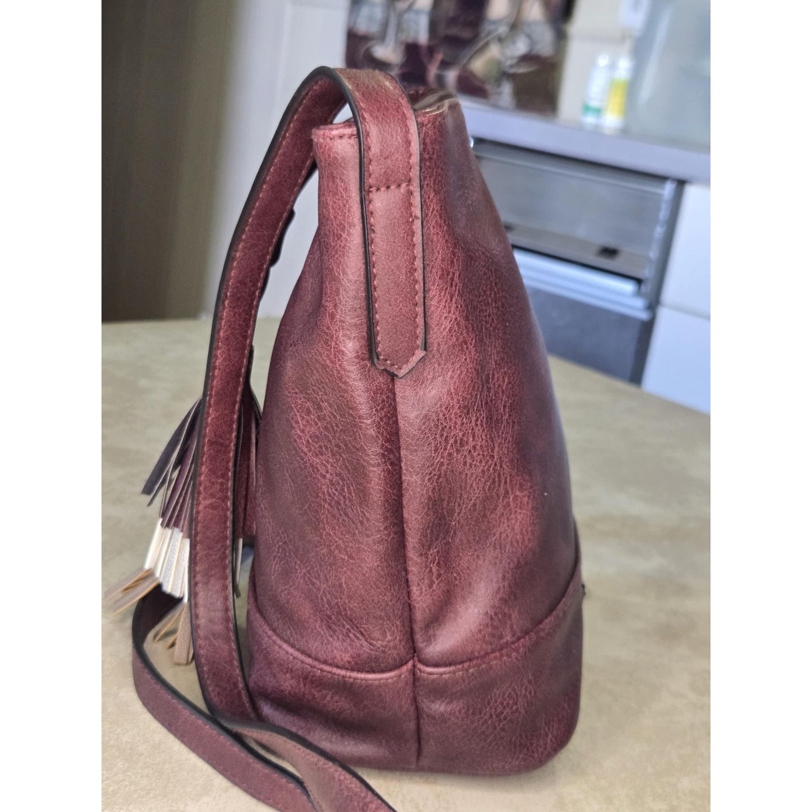 Steve Madden Madden girl handbag maroon with tassel Size ONE SIZE - 6 Thumbnail