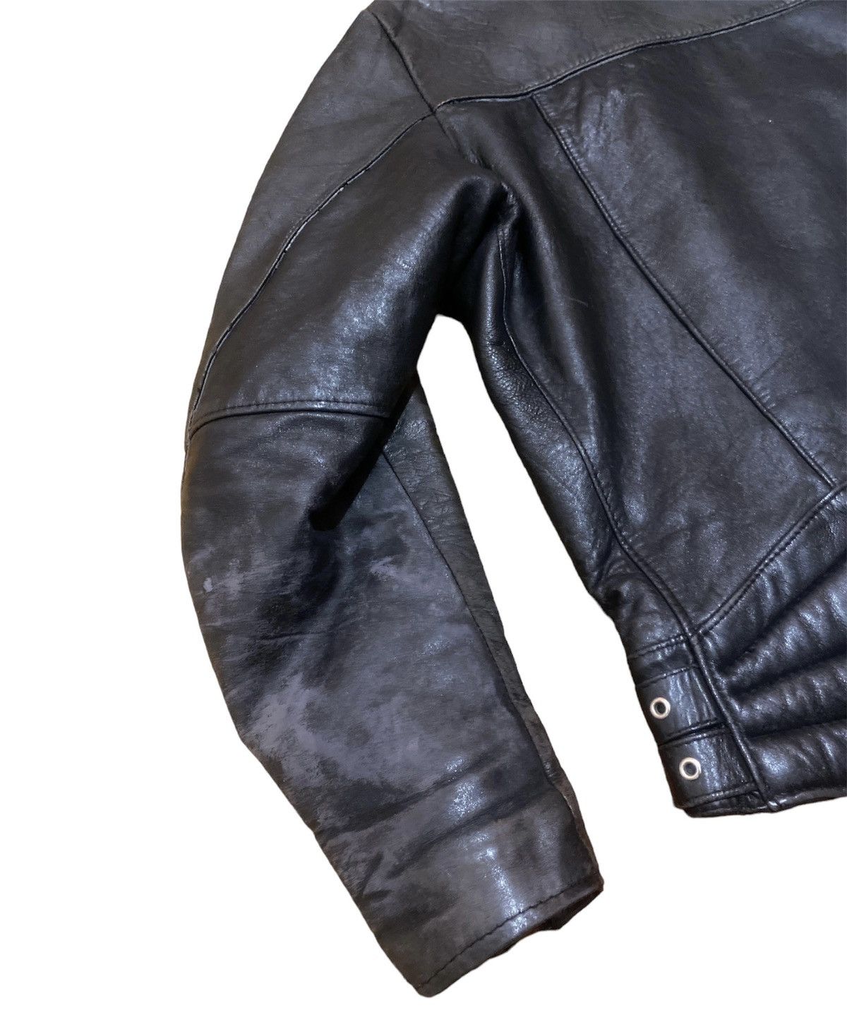 Vintage Vintage 80s TT Leathers Distressed Biker Jacket Cafe Racer Size US M / EU 48-50 / 2 - 8 Thumbnail