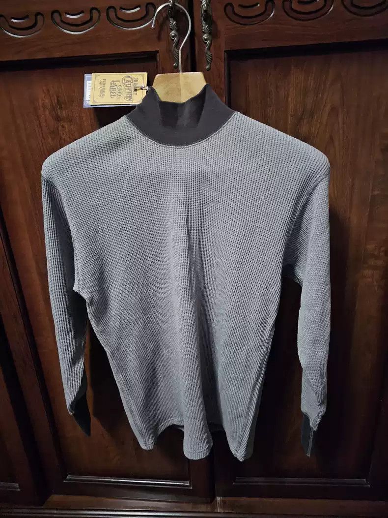image of Freewheelers Vintage Style Medium Weight Waffle Knit in Grey, Men's (Size Small)