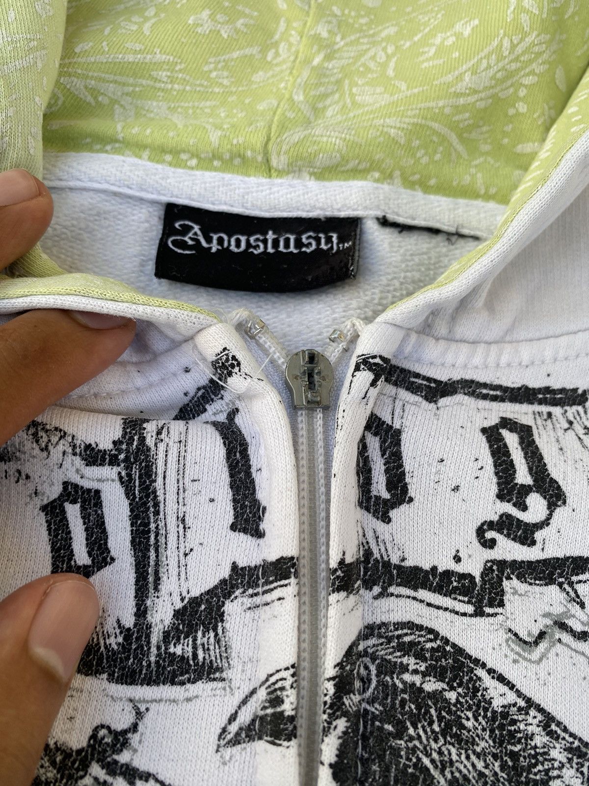 If Six Was Nine Distressed Japanese Gothic Poem Zipper Hoodie Size US L / EU 52-54 / 3 - 8 Thumbnail
