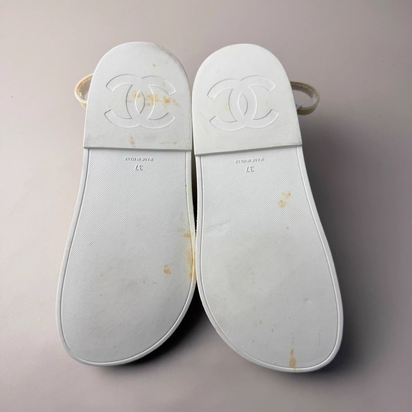 Chanel CHANEL Yellow CC Velcro Strap Sandals 37 Size US 6.5 / IT 36.5 - 6 Thumbnail