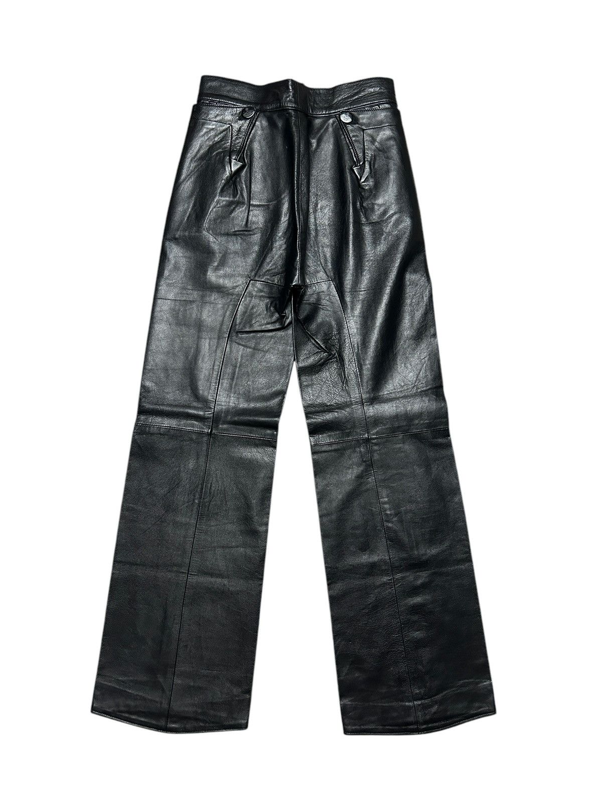 Vivienne Westwood 90s Sailor Leather Trousers Size 28" / US 6 / IT 42 - 3 Thumbnail