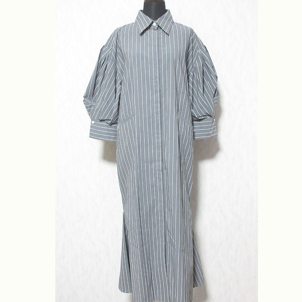 Other styling Stripe Puff Sleeve Dress Others Dresses 16WFO222015 DUTY FREE for USA