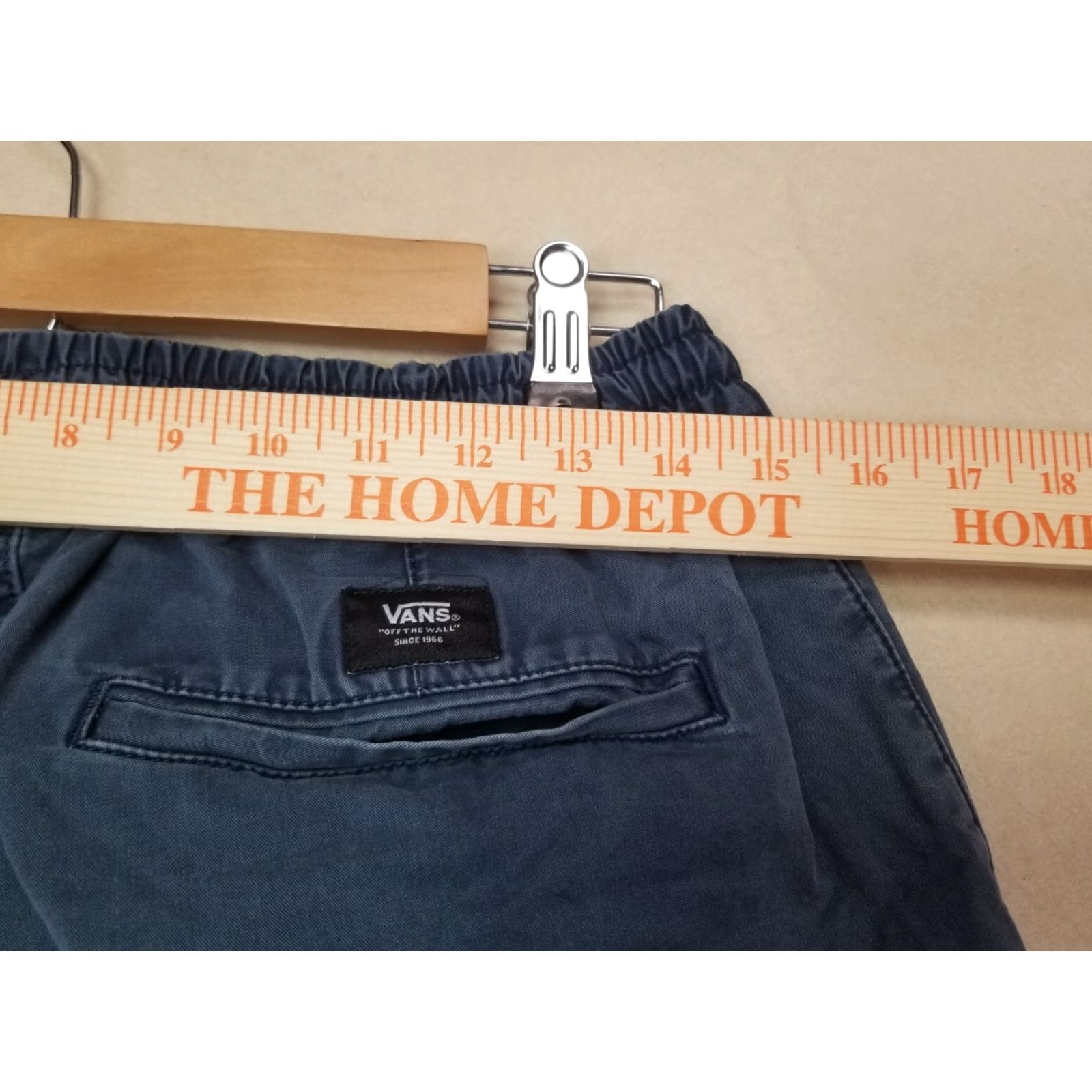 Vans Vans Pants Men S Blue Elastic Waist Drawstring Tapered Ank le Flat Front Knit Cotton Retro Skater Pockets Size US 29 - 3 Thumbnail