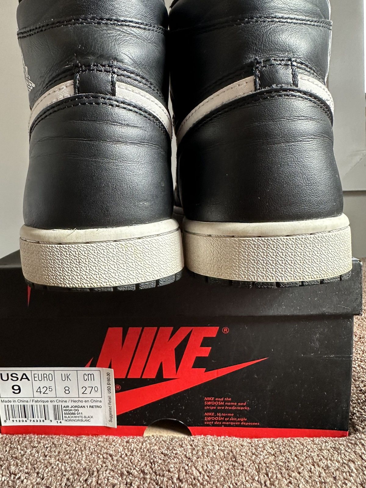 Jordan Brand “Ying Yang Black” Air Jordan 1 Retro High Size US 9 / EU 42 - 7 Thumbnail