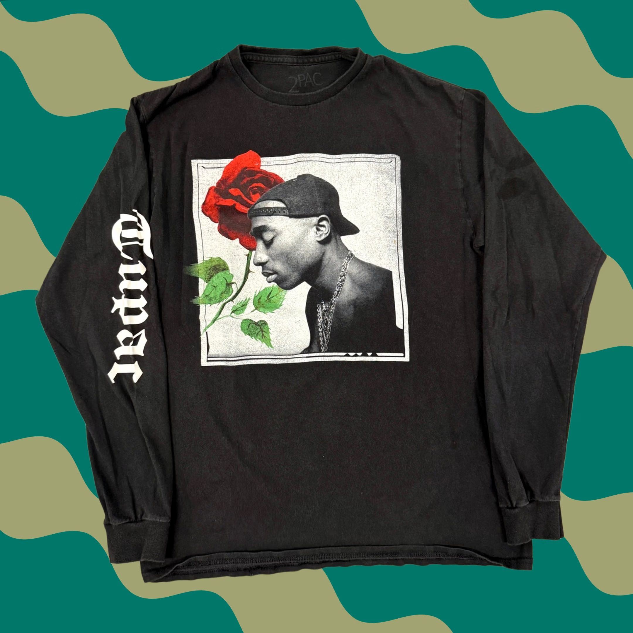 Vintage VINTAGE Y2K Tupac Rap Hip Hop Longsleeve Black Graphic Tee Medium Mens Size US M / EU 48-50 / 2 - 1 Thumbnail