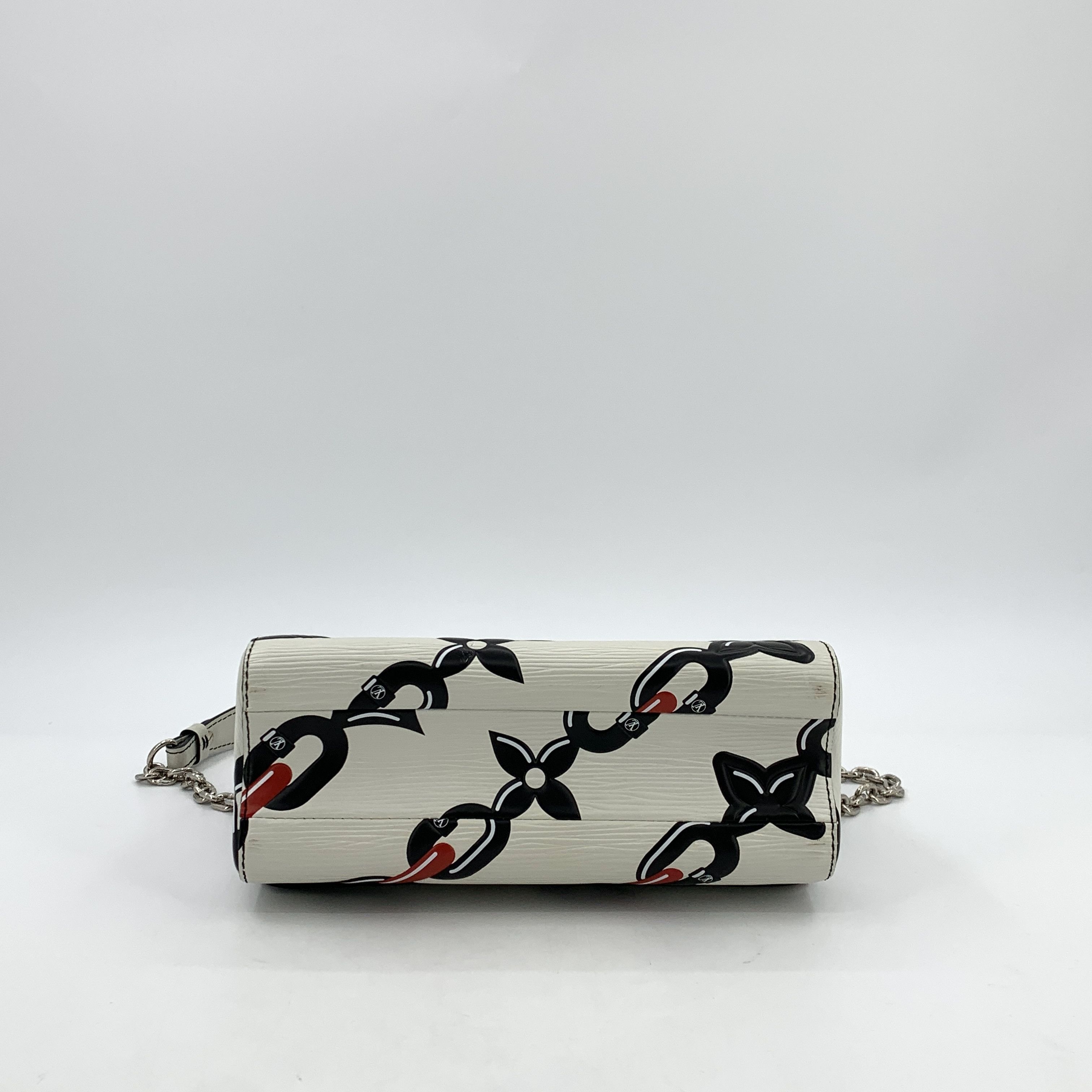 Louis Vuitton Louis Vuitton Chain Bag White Twist Lock Print 23x9x17cm Size ONE SIZE - 7 Thumbnail