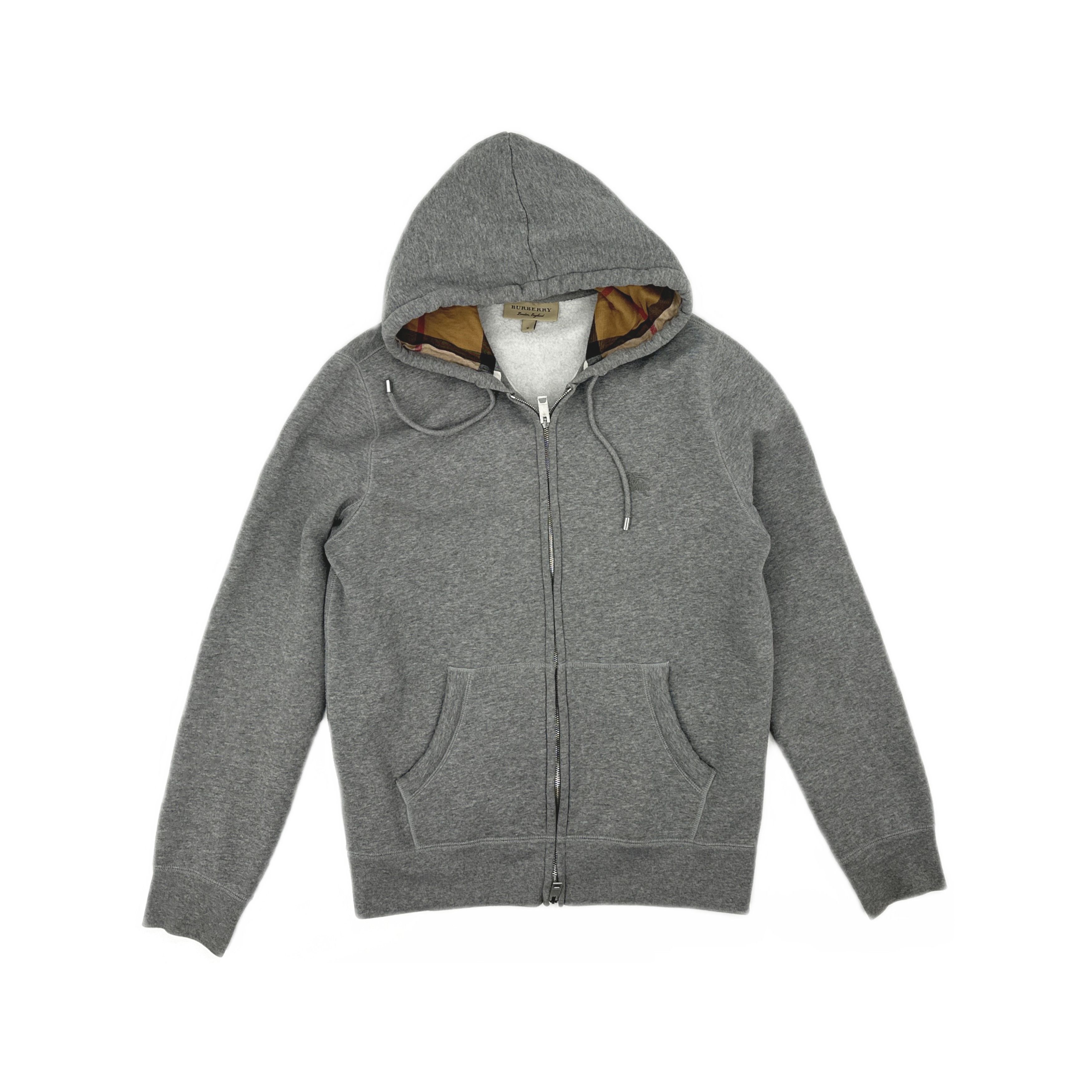 Burberry Burberry Gray Logo Zip Hoodie for Men | Grailed