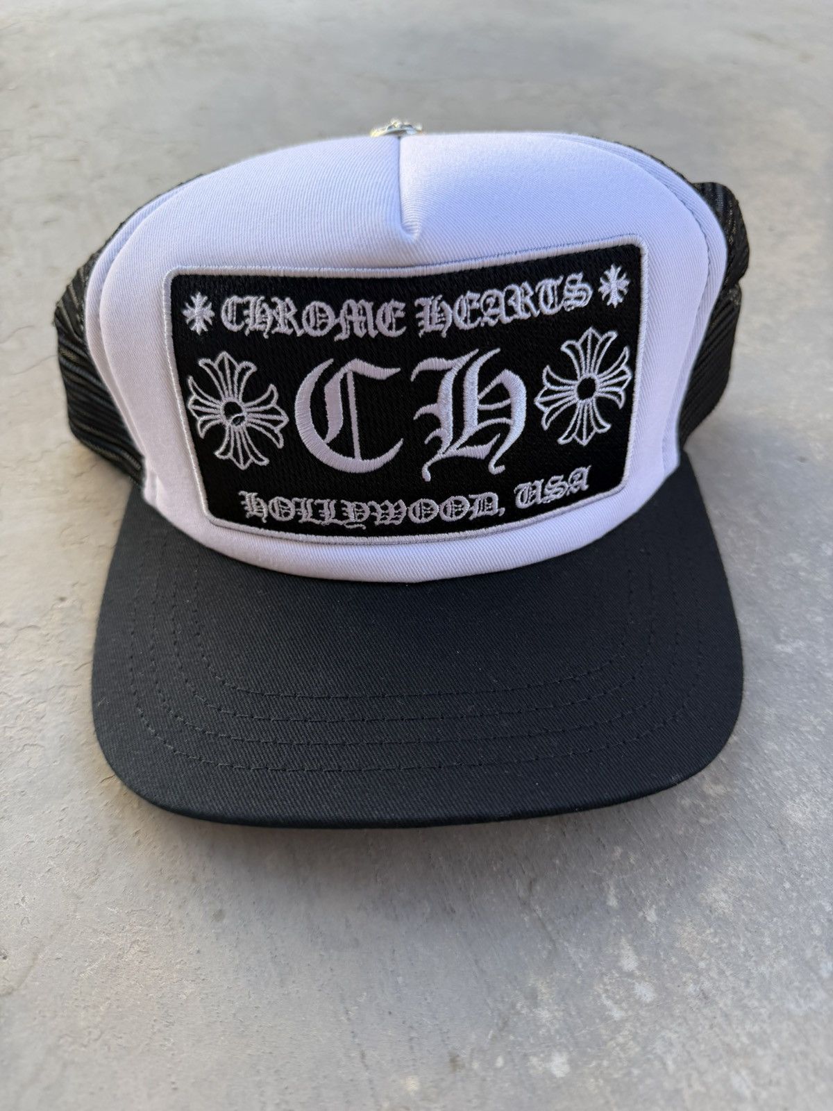 Chrome Hearts Chrome Hearts CH Hollywood Trucker Hat Black/White New Size ONE SIZE - 2 Thumbnail