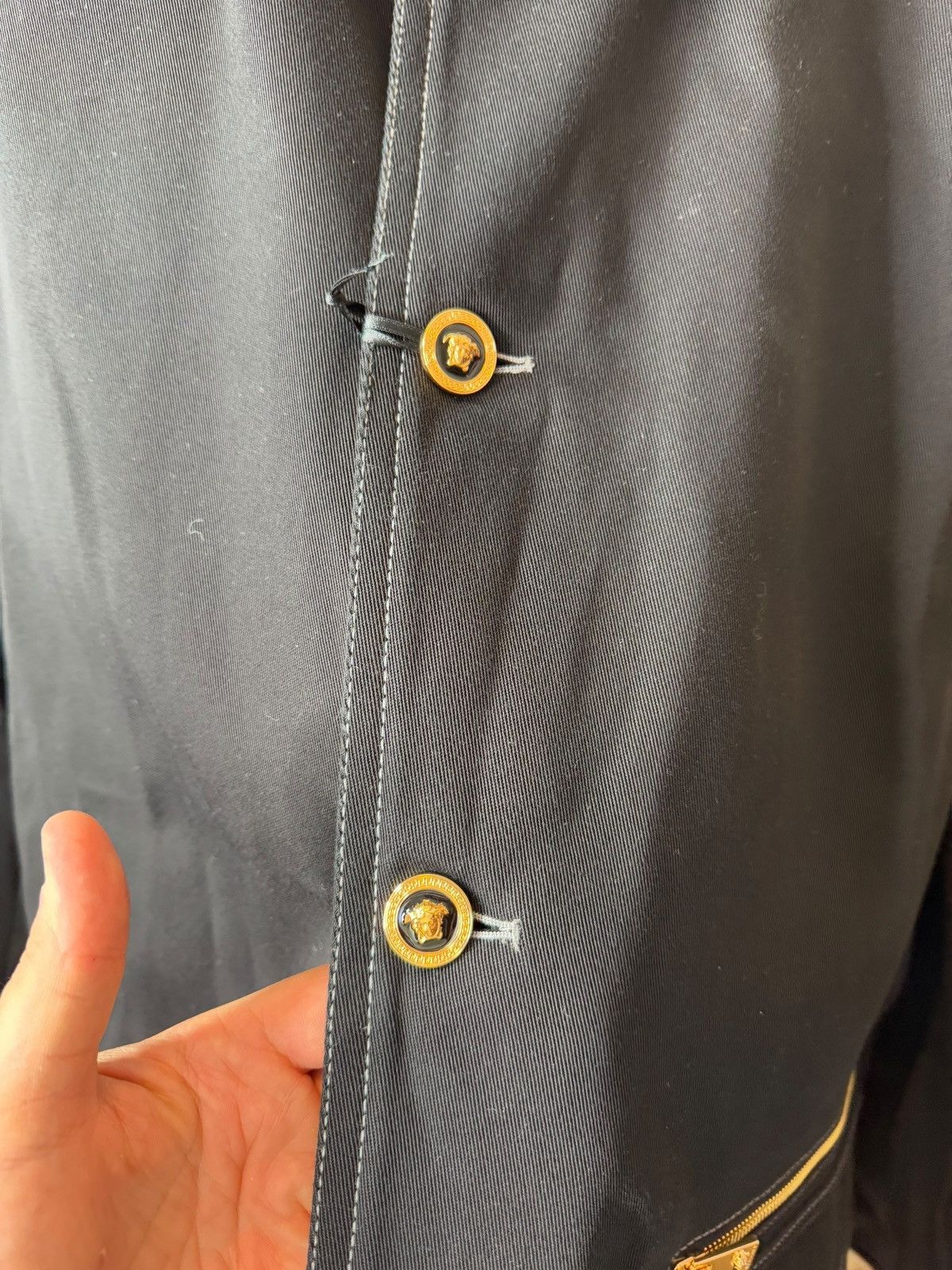 Versace Versace Black Workwear Jacket with Medusa Buttons Size US M / EU 48-50 / 2 - 7 Thumbnail