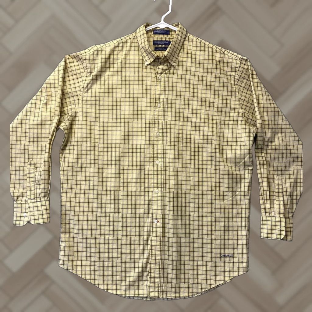 Cremieux Daniel Cremieux Shirt Classics Mens XL Yellow Plaid Button /109-8 Size US XL / EU 56 / 4 - 1 Thumbnail