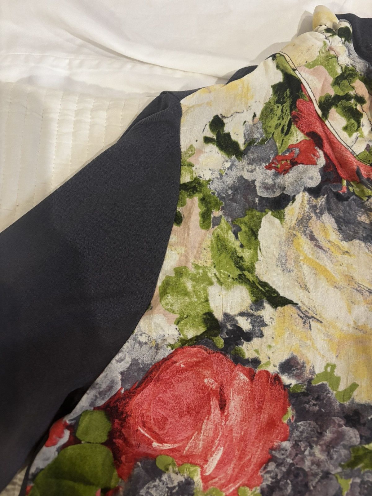 Other Floral & gray Blouse.wt711 Size L / US 10 / IT 46 - 3 Thumbnail