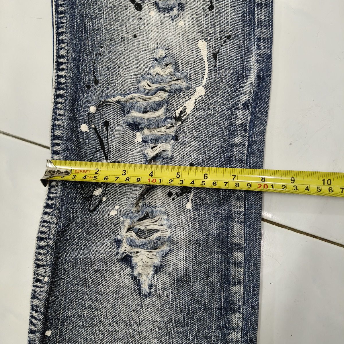 Japanese Brand Vintage Y2K Japanese Colza Paint Splatter Distressed Jeansp Size US 28 / EU 44 - 12 Thumbnail