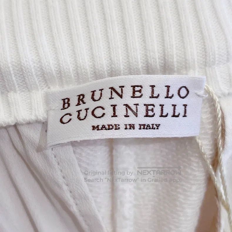 Brunello Cucinelli Brunello Cucinelli size XXS White Wide Leg Sports Pants Size 42" / US 20 - 7 Thumbnail