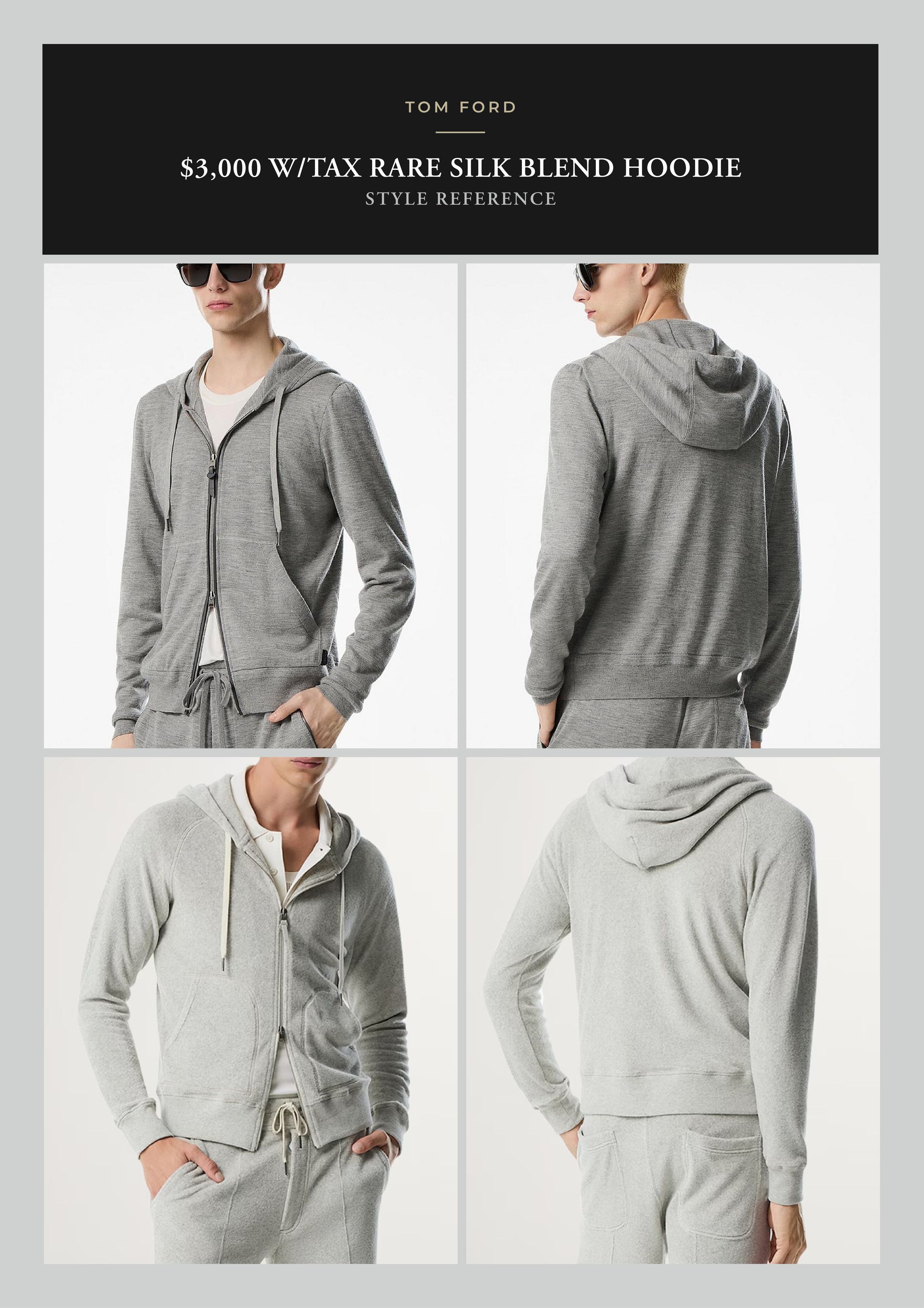 Tom Ford Fits 48-50 IT, Ultra Rare Silk Blend $3,000 Hoodie Size US XS / EU 42 / 0 - 9 Thumbnail