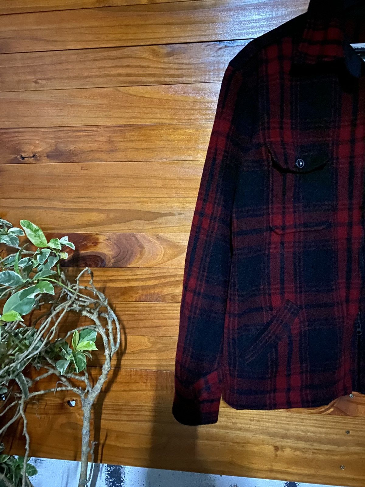 Japanese Brand Back Number Red Black Wool Plaid Jacket – Military Inspired Size US L / EU 52-54 / 3 - 7 Thumbnail