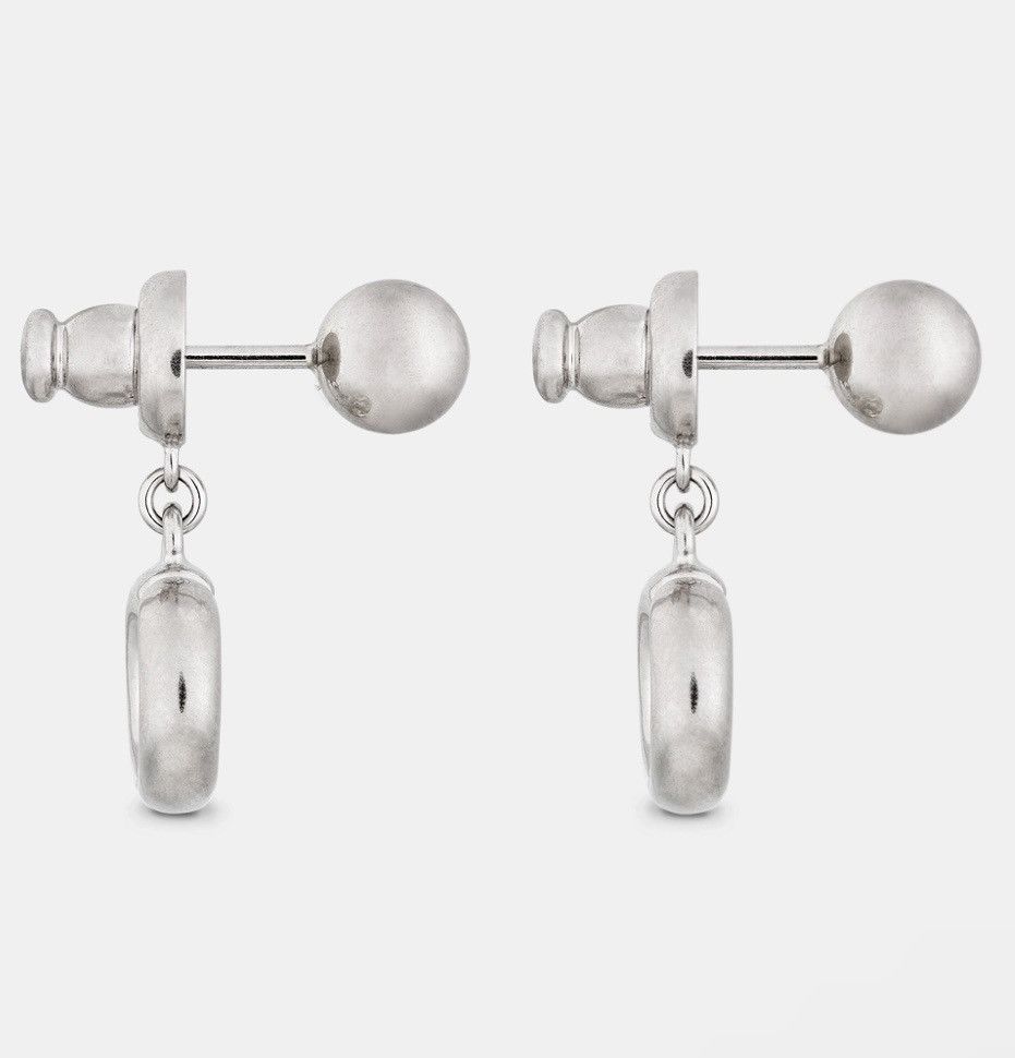 Dior Christian Dior CD NAVY Earrings Silver-Finish Metal Size ONE SIZE - 2 Thumbnail