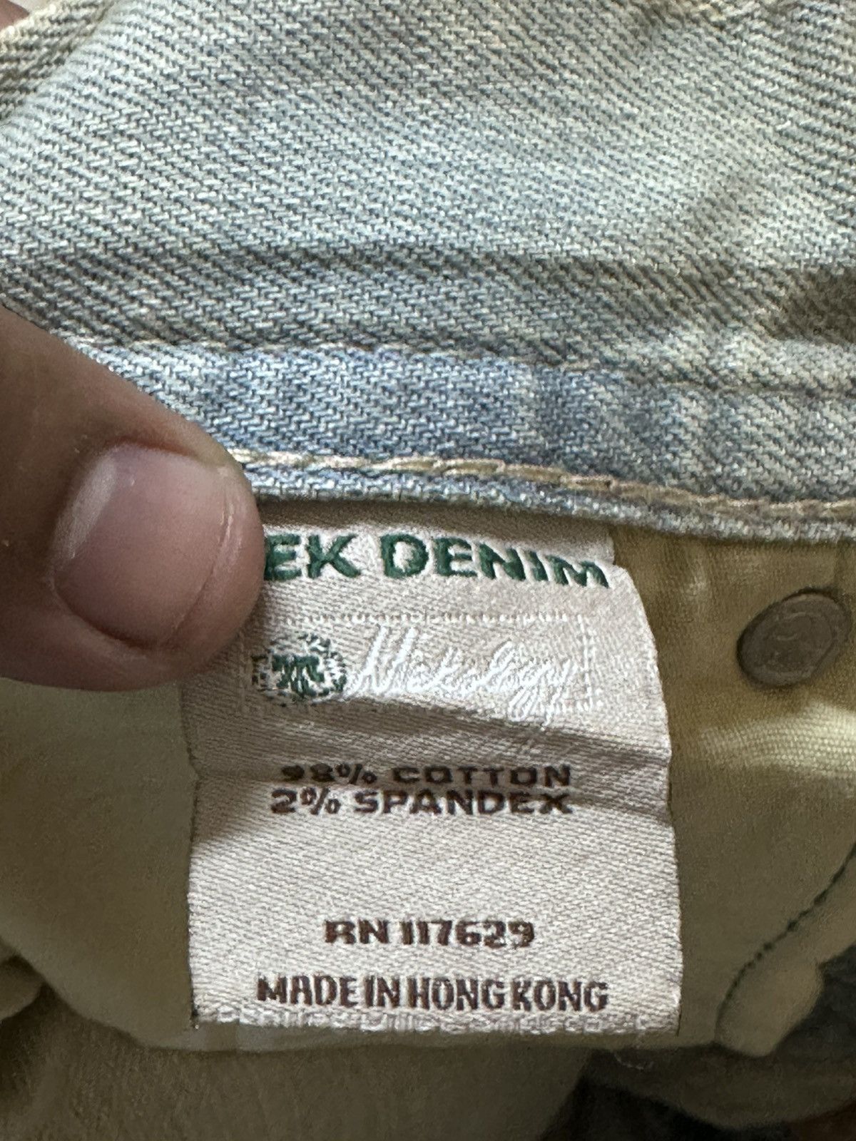 Mek Denim Vintage MekDenim Faded Mudwash Distressed Denim Size US 33 - 11 Thumbnail
