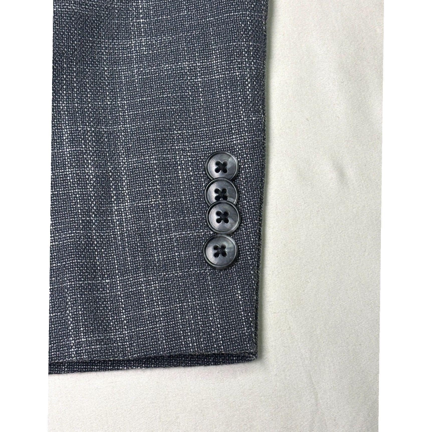 Vintage VINTAGE JOS A BANK 1905 Mens Gray Plaid Tailored Fit Sport Coat Blazer 42R Size 42R - 3 Thumbnail