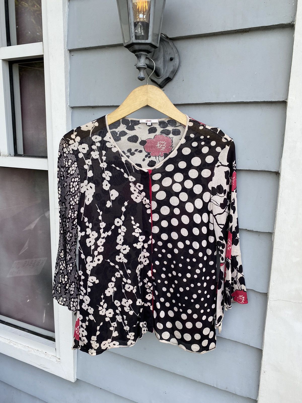 Kenzo Silk Sakura Whisper Harmony Blouse Japanese Style