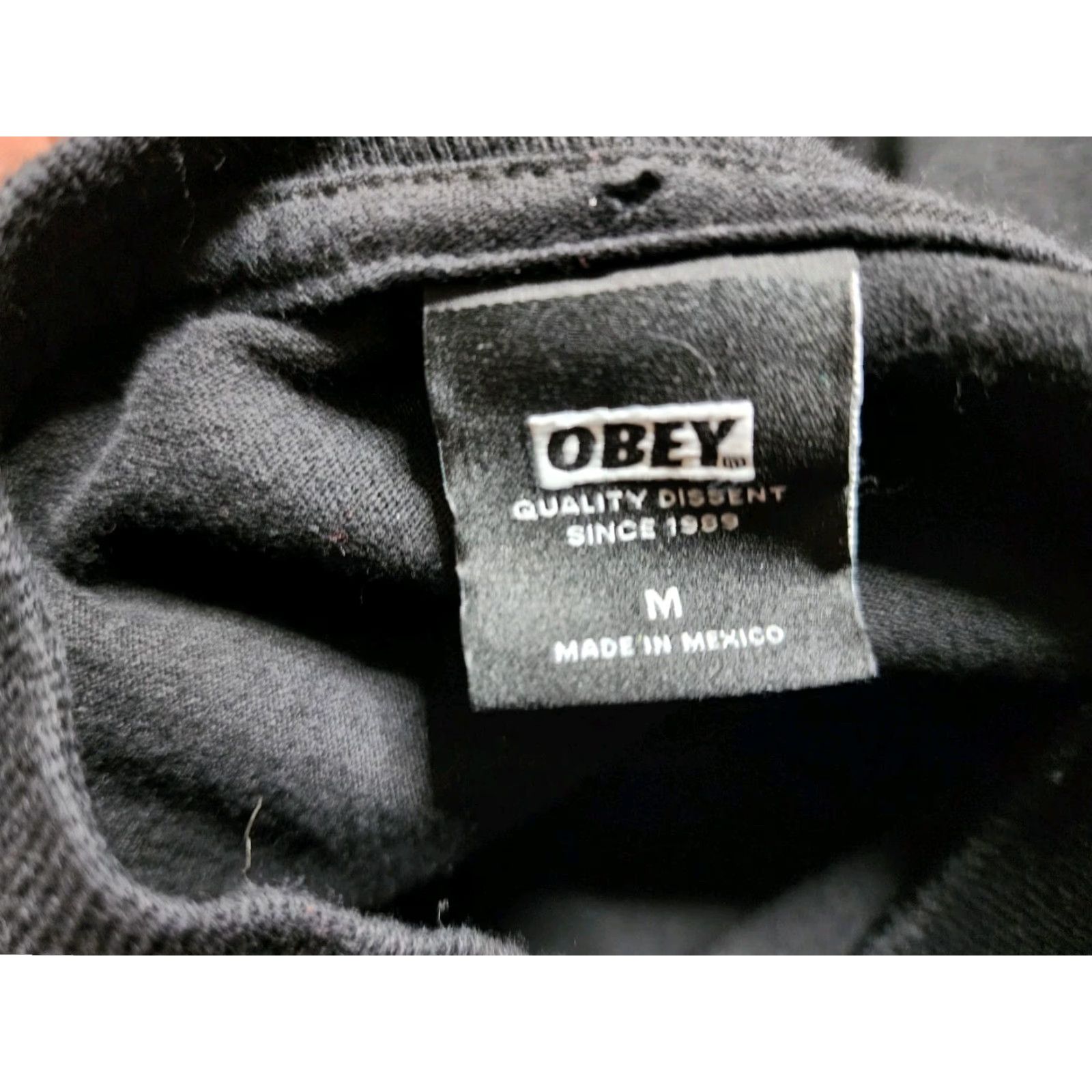 Obey OBEY T-Shirt Mens M All Seeing Eye World Power Influence Black Cotton Short Sleeve Crew Neck Logo Spellout Modern Streetwear US Theme Size US M / EU 48-50 / 2 - 4 Thumbnail