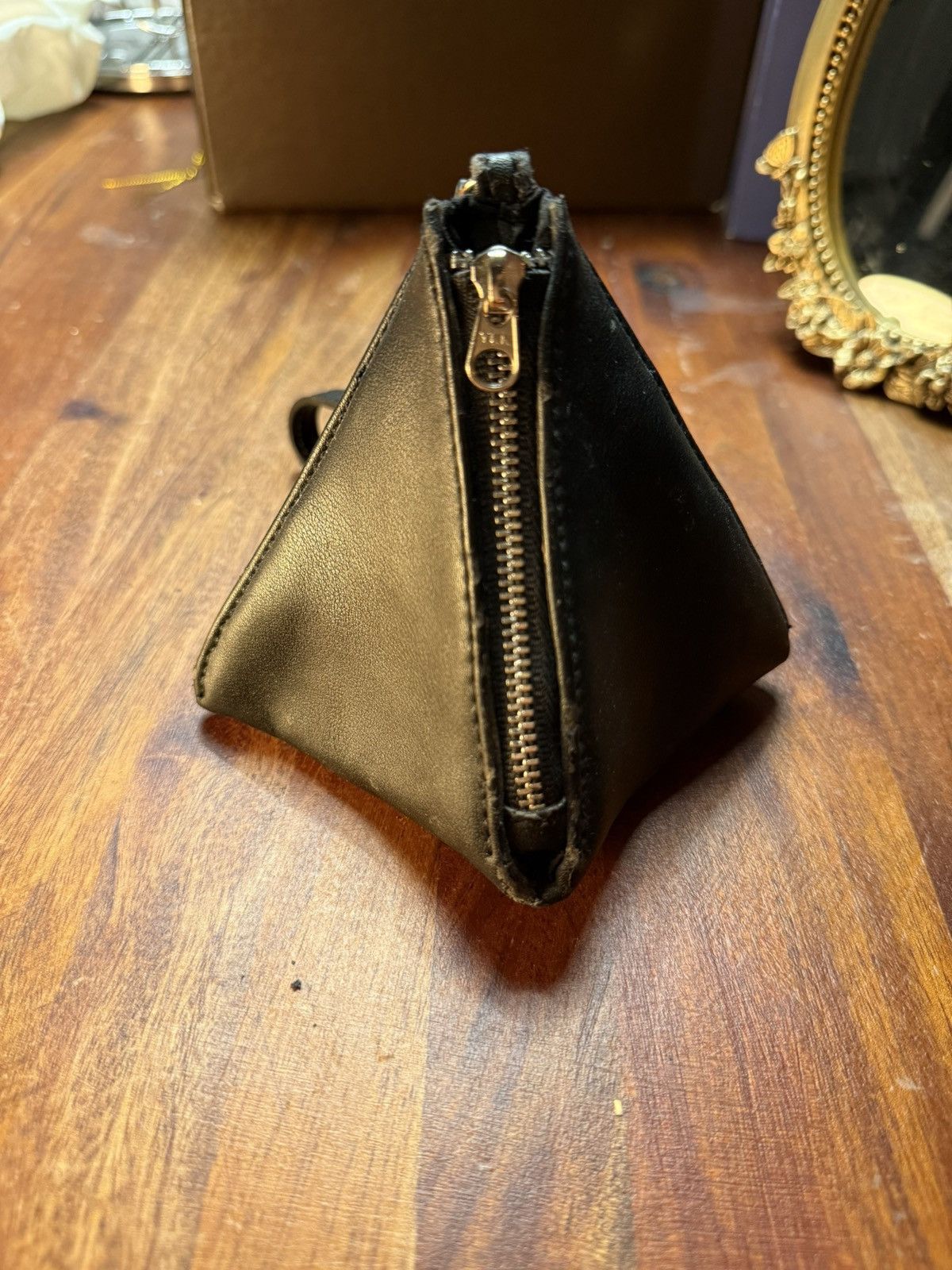 Other Sleek Black Pyramid Wristlet – Minimalist Style with a Twist Size ONE SIZE - 1 Thumbnail