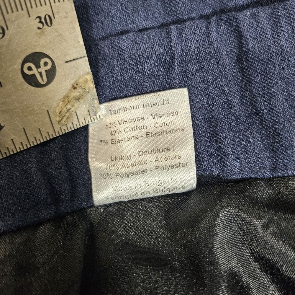 Joseph JOSEPH Navy Blue Capri Trousers Pants Side Leg Buttons 40 M Size 30" / US 8 / IT 44 - 6 Thumbnail