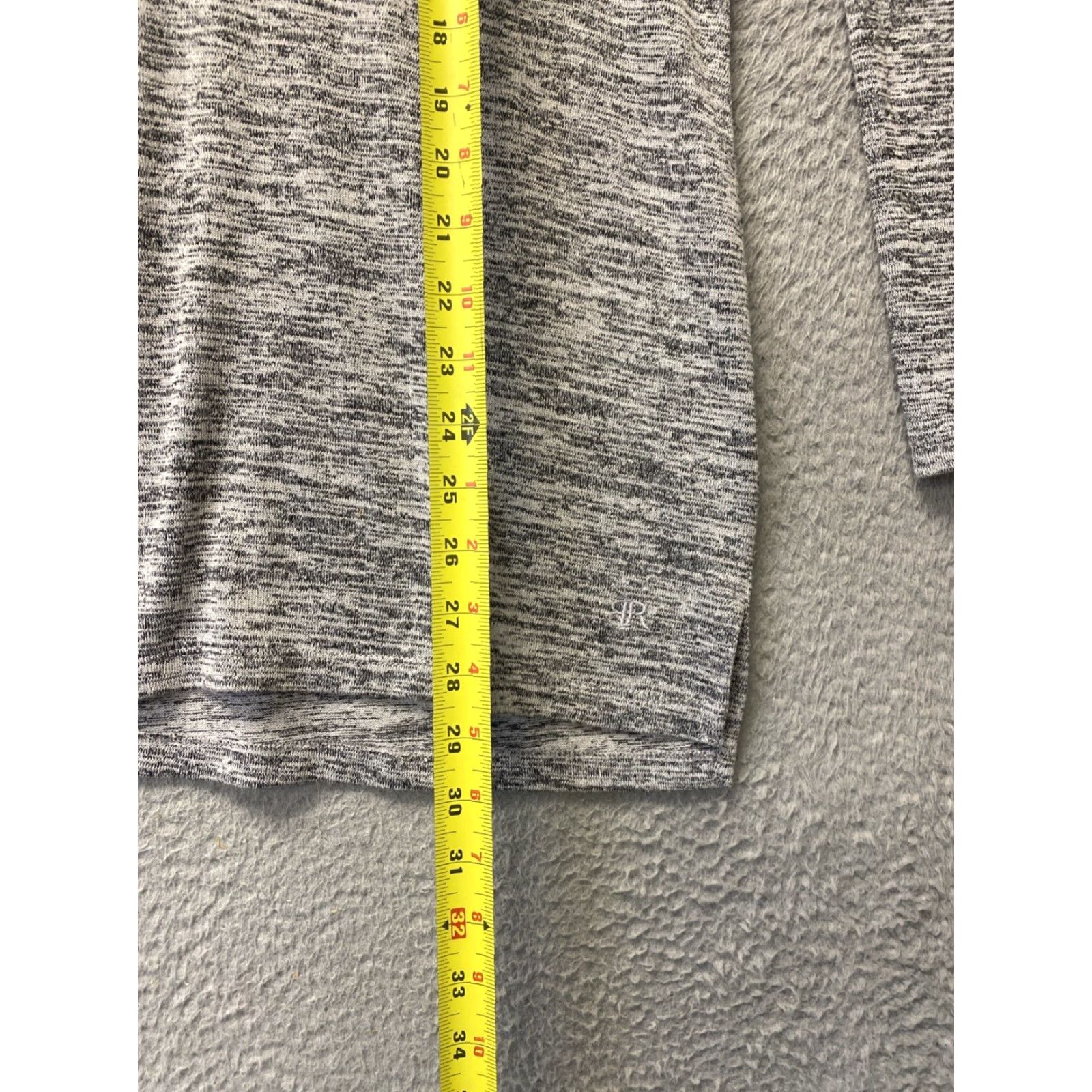 Banana Republic BANANA REPUBLIC Sweater Womens L Gray Solid Pullover V-Neck Long Sleeve Classic Preppy Knit Stretch Lightweight Size L / US 10 / IT 46 - 4 Thumbnail