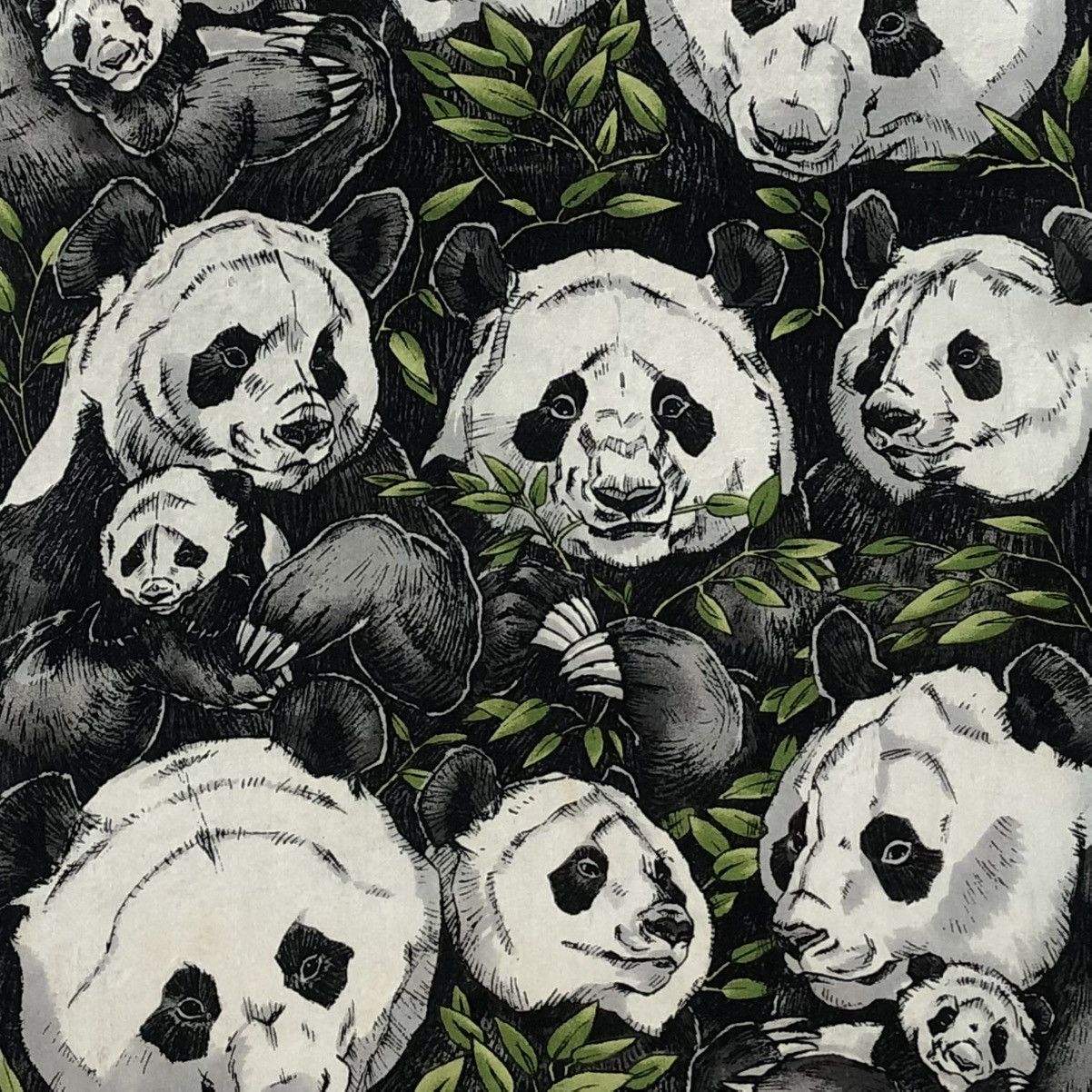 WWF 90s WWF Silk Japan Vera Companies Panda Scarf Wrap Size ONE SIZE - 2 Thumbnail