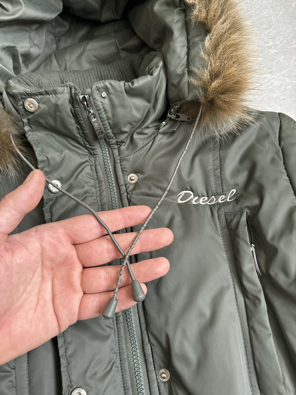 Japanese Brand Y2K Vintage Fur Hood Belted Jacket If Six Was Nine LGB Style Size M / US 6-8 / IT 42-44 - 11 Thumbnail