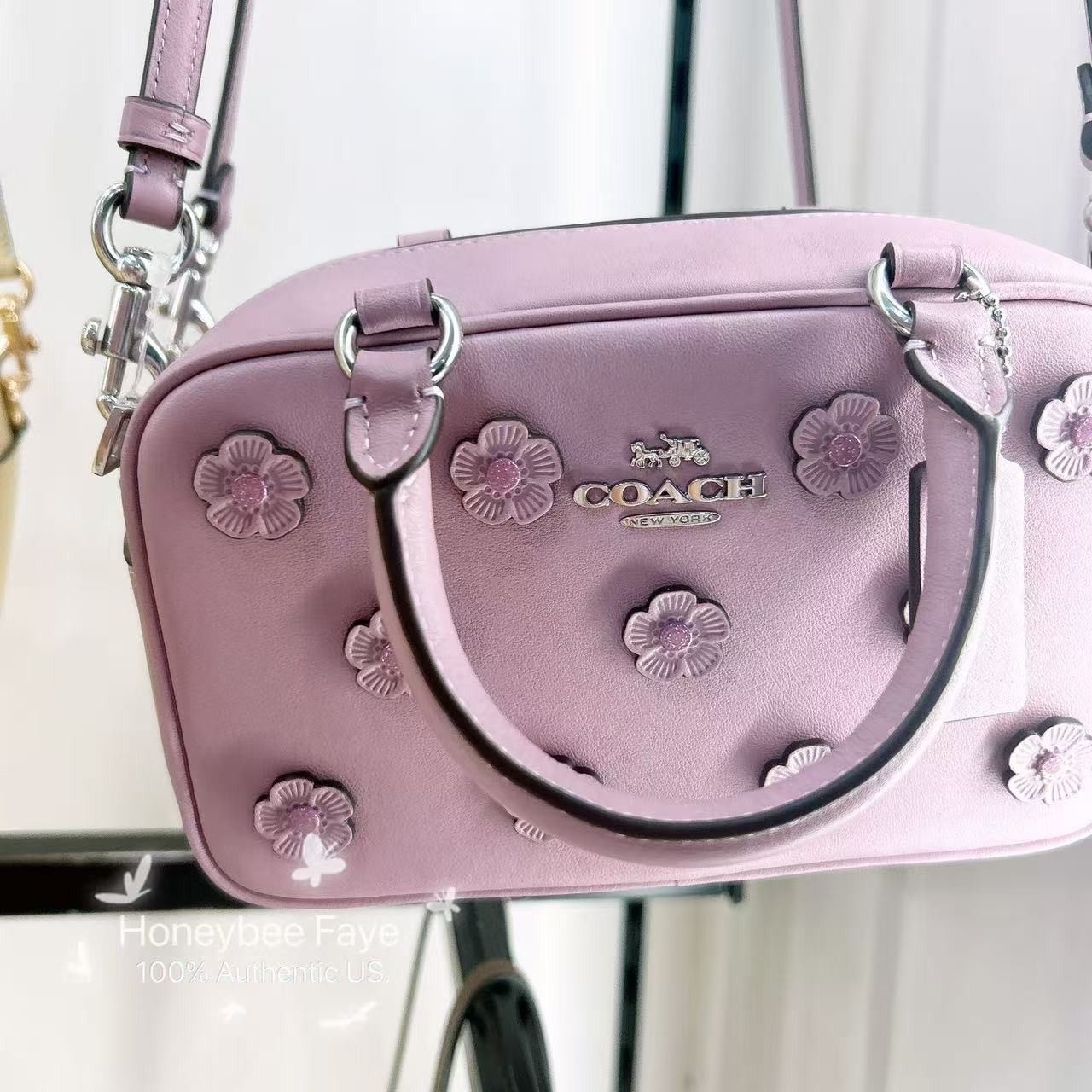 Coach Satchel Crossbody Bag With Floral Applique CAJ99 Size ONE SIZE - 4 Thumbnail