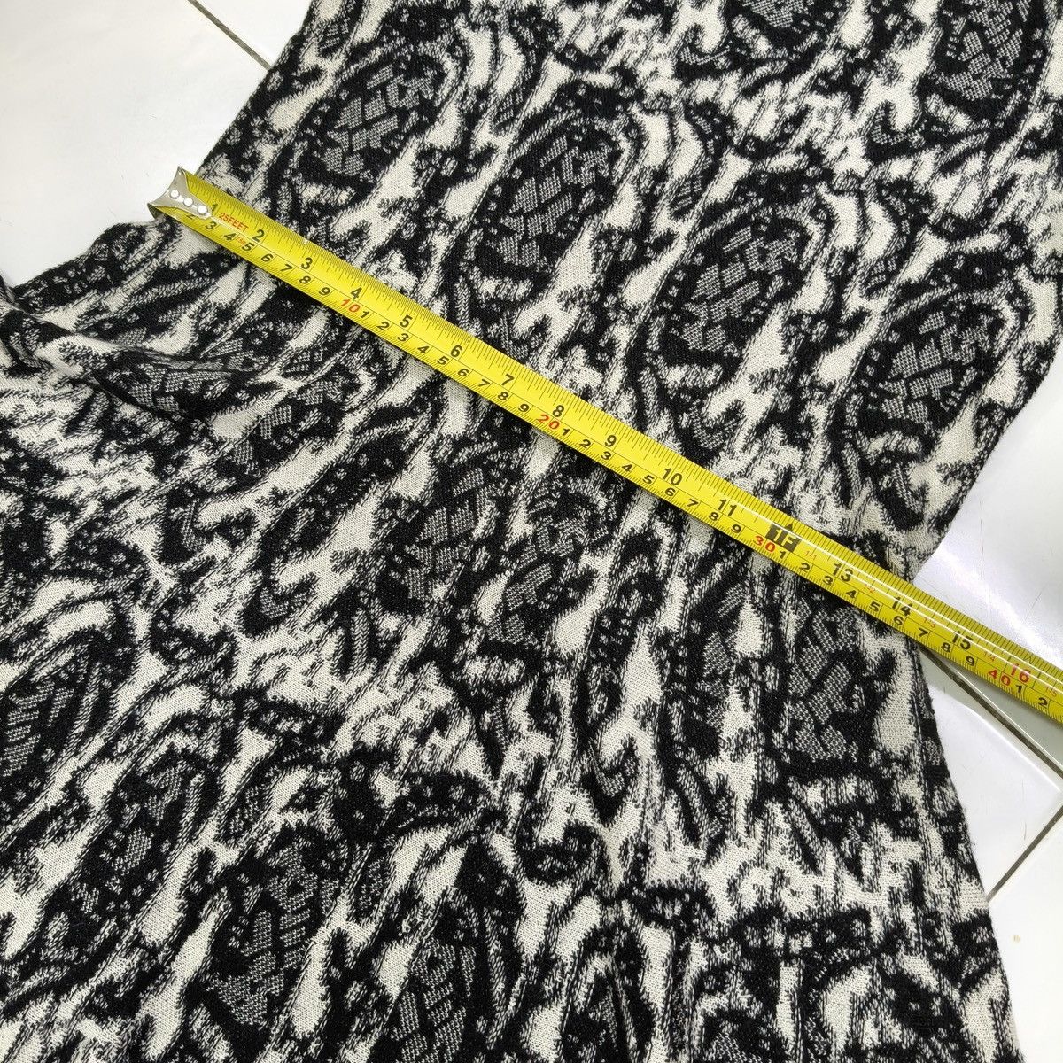 DKNY DKNY Black White Patterned Knit Long Sleeve Dress Size S / US 4 / IT 40 - 15 Thumbnail