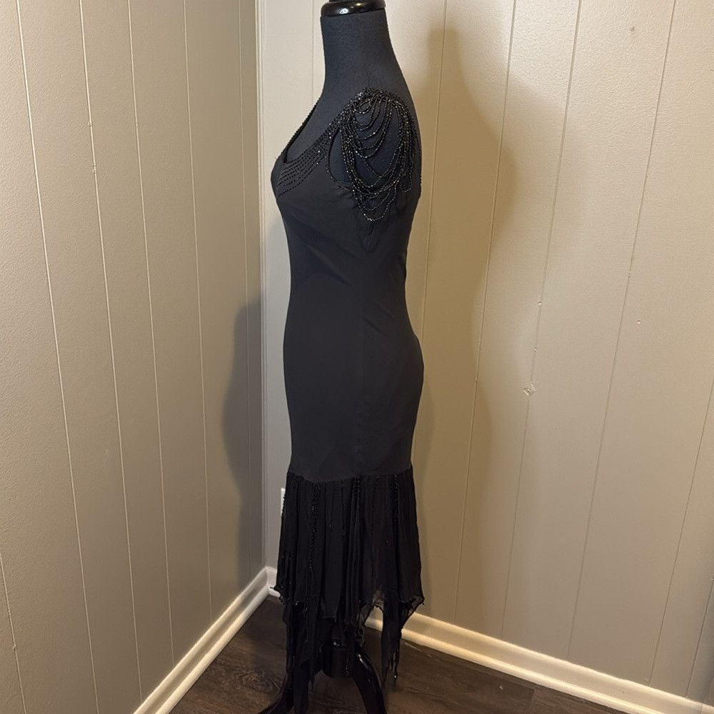 Other Nina Canacci Women’s 8 Asymmetrical Sleeveless Beaded Silk Size M / US 6-8 / IT 42-44 - 3 Thumbnail