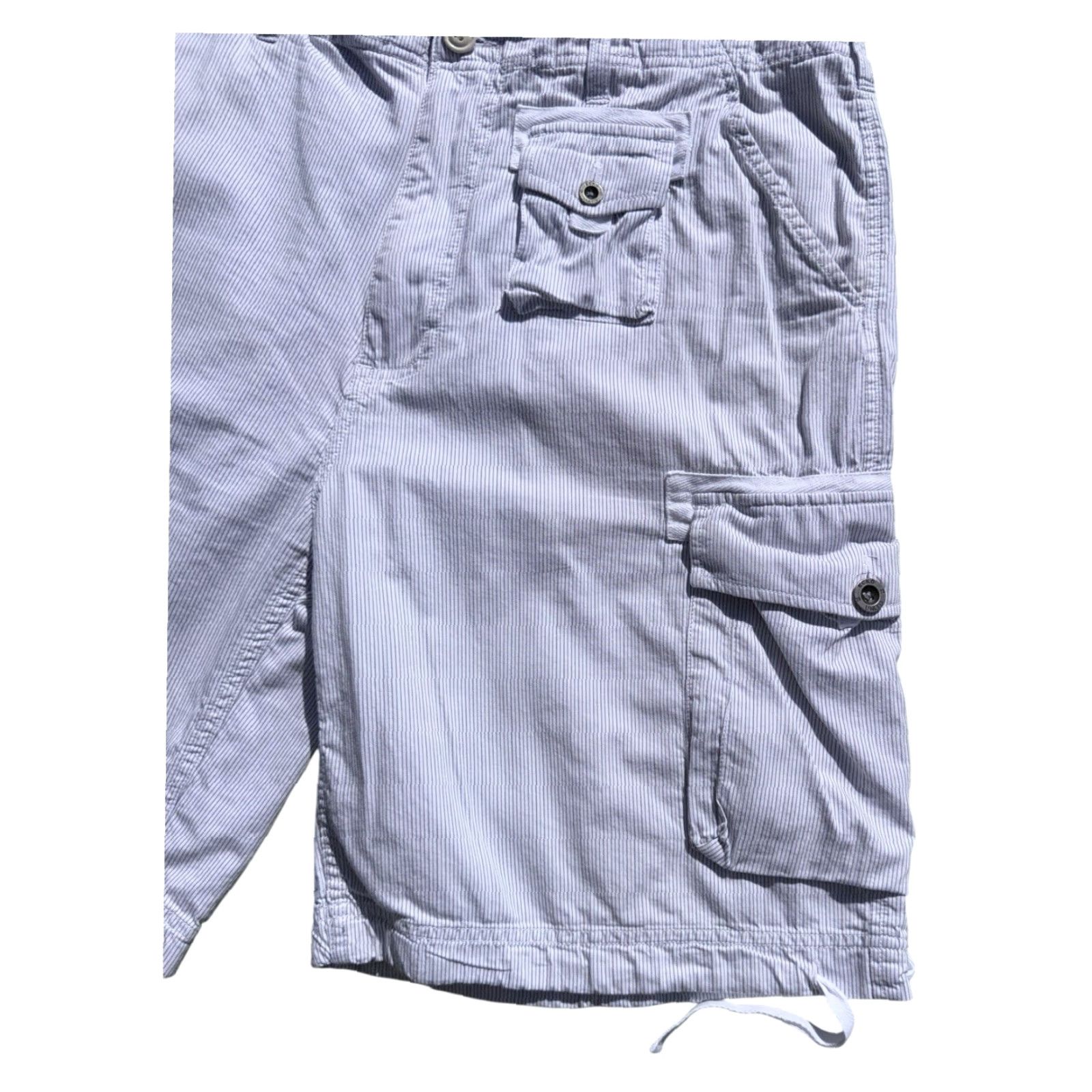 Ecko Unltd. VINTAGE Marc Ecko Unltd Grey Pinstripe Cargo Shorts Size 36 RARE Mens Regular 36 Gray Cargo Size US 36 / EU 52 - 5 Thumbnail