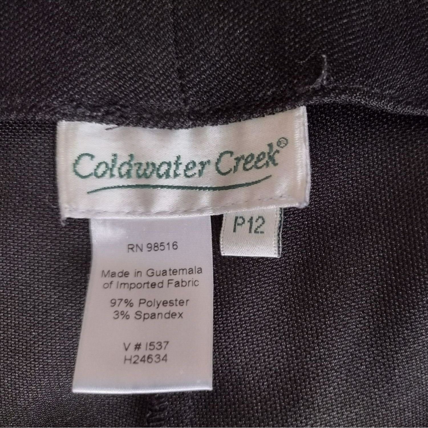 Coldwater Creek Coldwater Creek Womens Black Pants Size 12 Petite Polyester Size 34" / US 12 / IT 48 - 3 Thumbnail