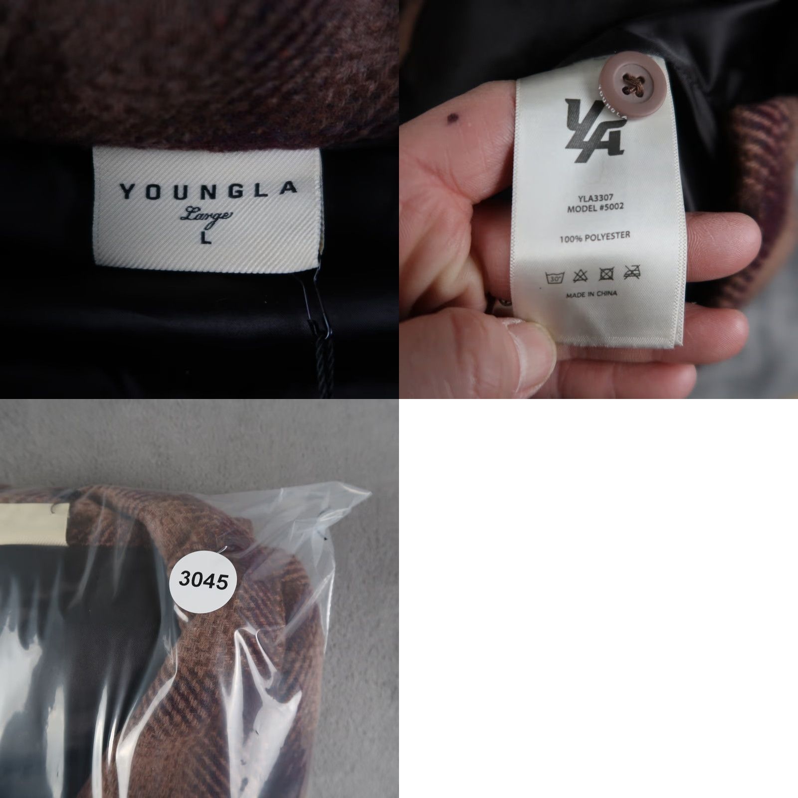 YoungLA VINTAGE Young LA Plaid Flannel Zip Up Jacket L Mens Brown Size L Jacket Bomber Shirt Size US L / EU 52-54 / 3 - 9 Thumbnail