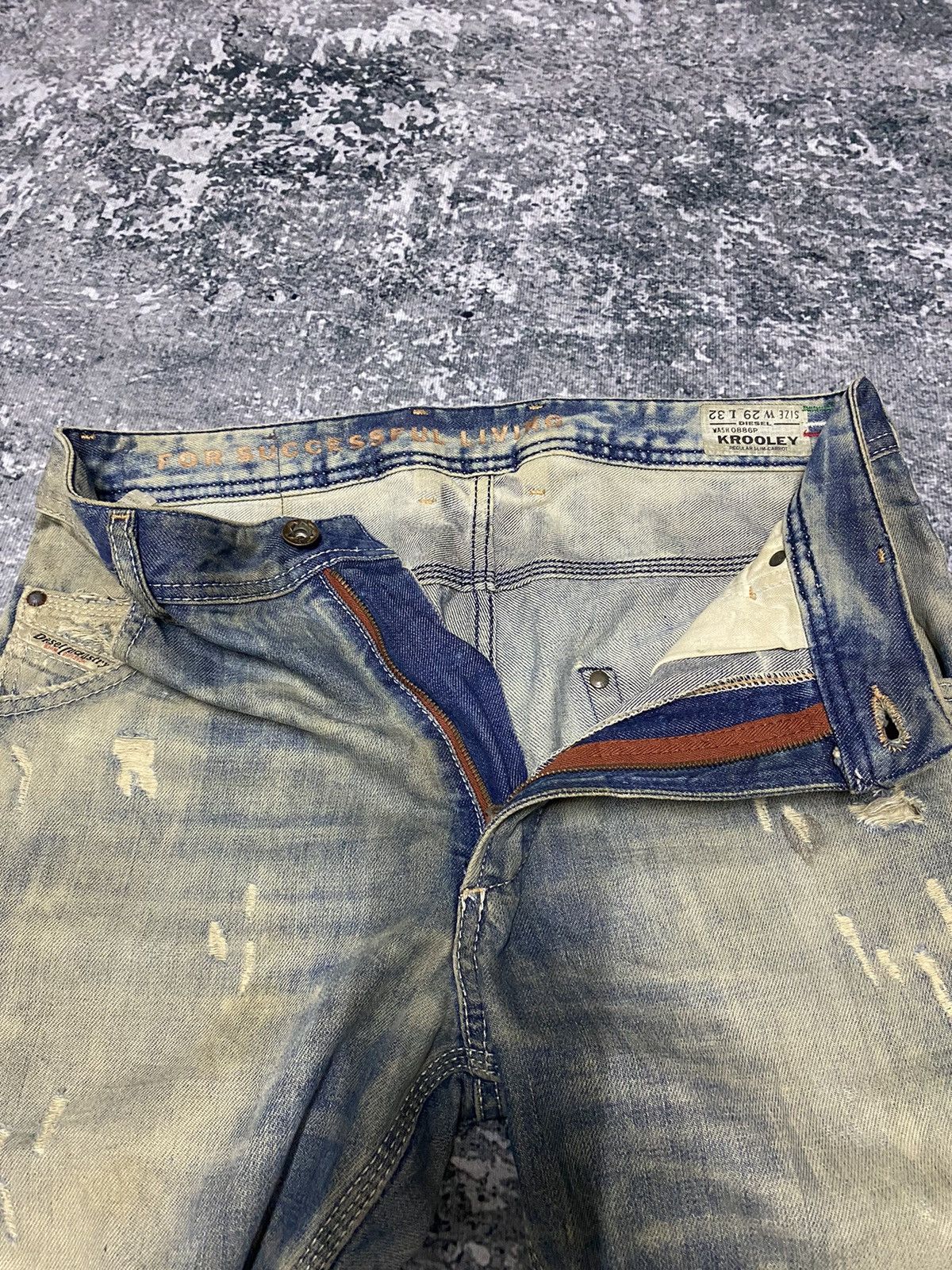 Diesel Vintage Diesel Industry Distressed Denim Jeans Made in Italy Size US 32 / EU 48 - 19 Thumbnail