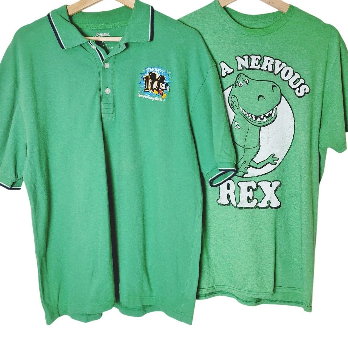 Disney Disney Parks & Pixar Green Medium Men's Shirt Bundle Size US M / EU 48-50 / 2 - 1 Thumbnail