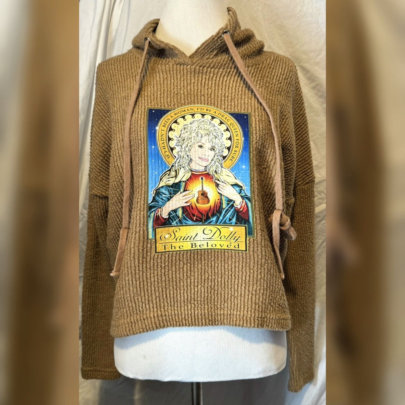 Other Saint Dolly, Beloved, Custom, Khaki Tan, Hooded Knit Sweater Size XS / US 0-2 / IT 36-38 - 2 Thumbnail