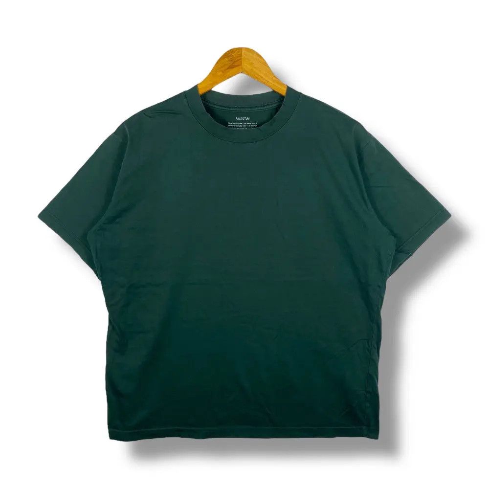 FACTOTUM Japanese Brand FACTOTUM Dark Emerald Green Minimalist Tee Size US M / EU 48-50 / 2 - 1 Thumbnail