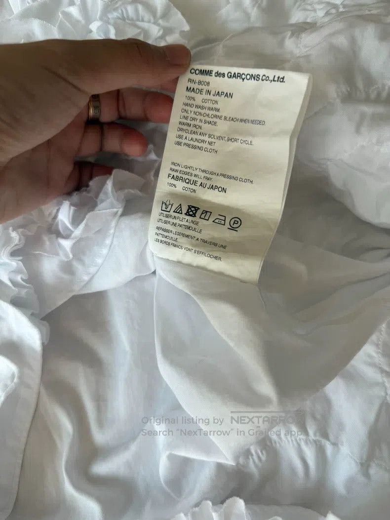 Comme des Garcons Comme Des Garcons Cotton Pique Crew Neck Shirt Size S / US 4 / IT 40 - 5 Thumbnail