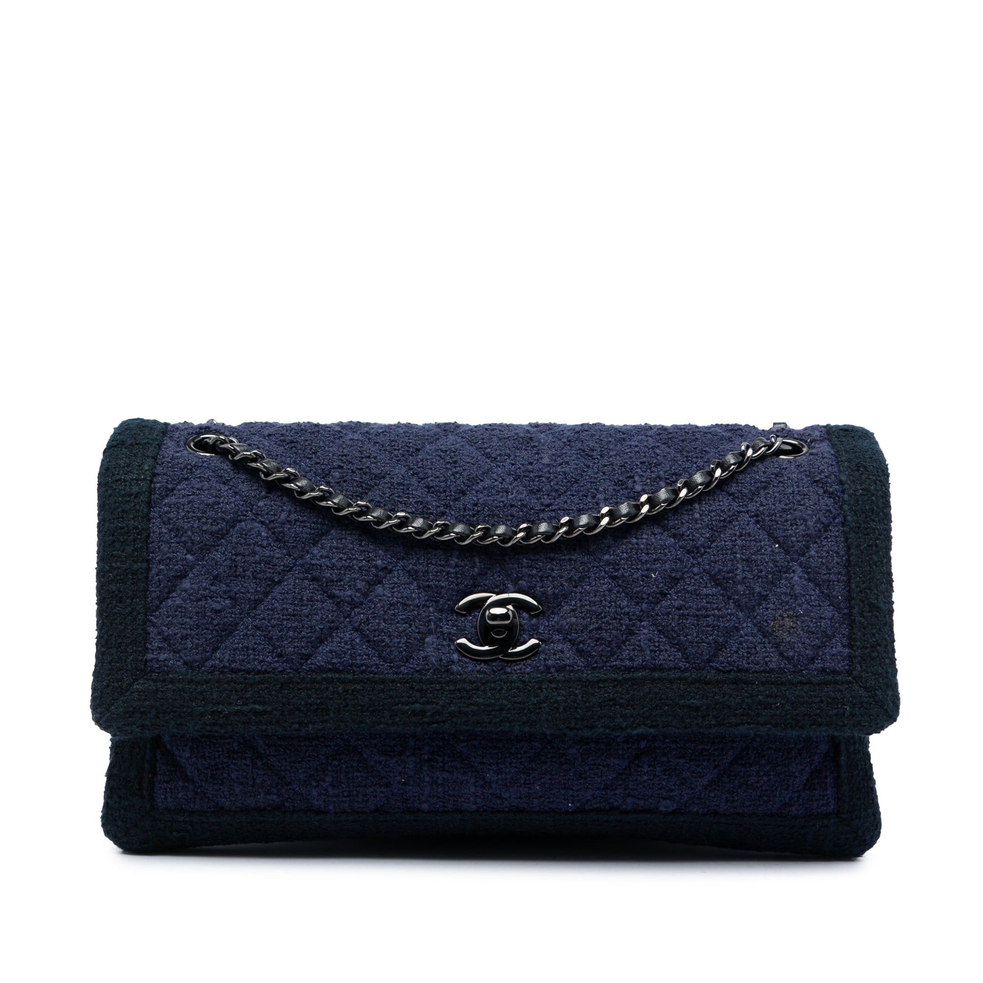 Chanel CC Quilted Tweed Accordion Flap Size ONE SIZE - 1 Thumbnail