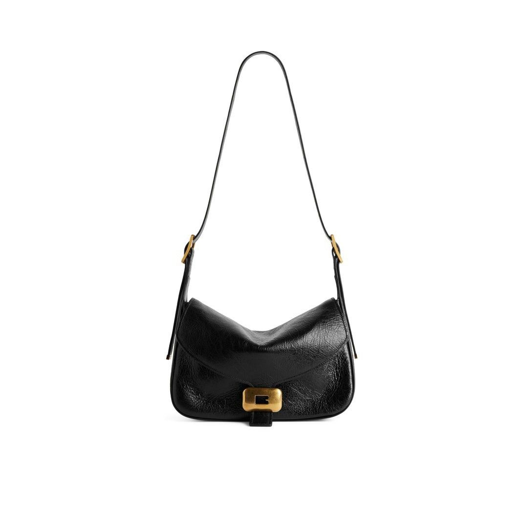 Balenciaga BALENCIAGA Clicca $3150 Black Leather Shoulder Bag New Size ONE SIZE - 4 Thumbnail